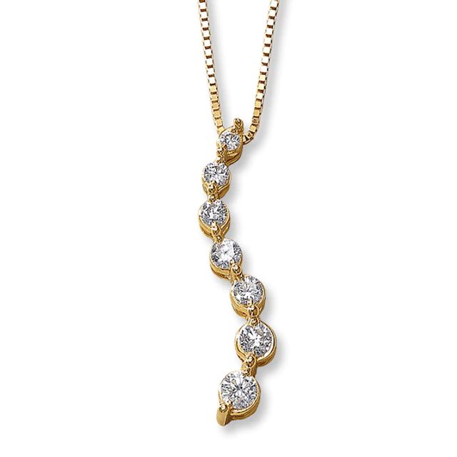 Previously Owned Necklace 1/4 ct tw Diamonds 14K Yellow Gold 18"