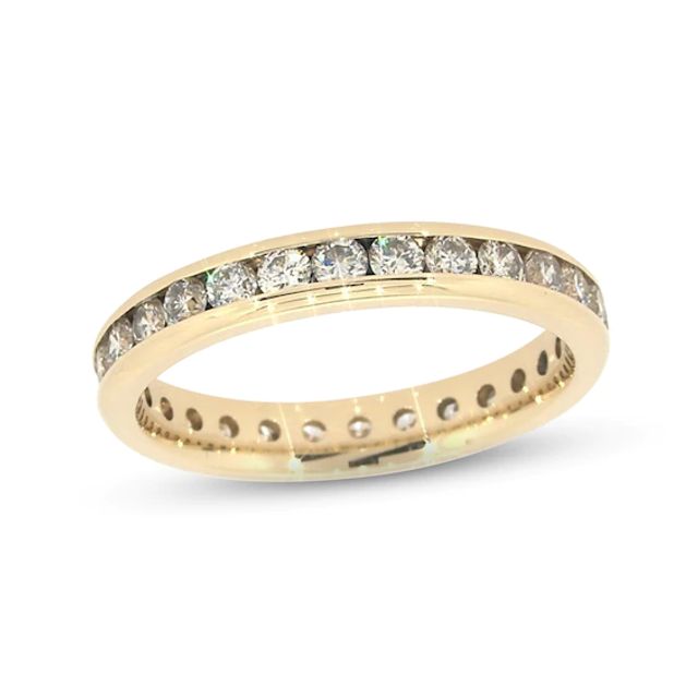 Previously Owned Diamond Eternity Wedding Band 1 ct tw Round-cut 14K Yellow Gold - Size 6