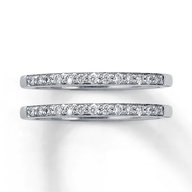 Previously Owned Wedding Bands 1/4 ct tw Round-cut Diamonds 14K White Gold - Size 7