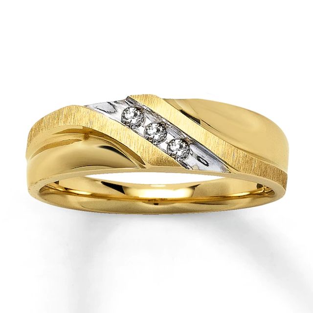 Previously Owned Men's Diamond Ring 1/10 ct tw 10K Yellow Gold