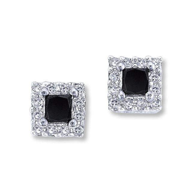 Previously Owned Diamond Earrings 1/2 ct tw 10K White Gold