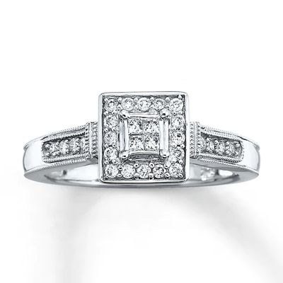 Previously Owned Ring 1/ ct tw Diamonds 10K White Gold