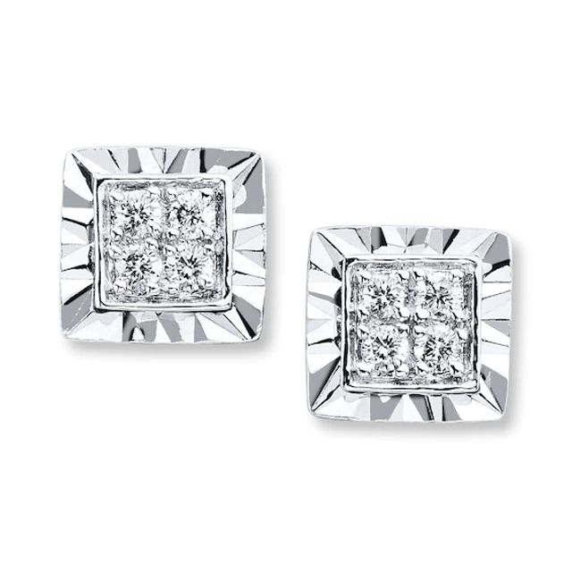 Previously Owned Earrings 1/10 ct tw Diamonds Sterling Silver