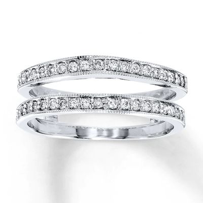 Previously Owned Diamond Enhancer Ring 1/3 ct tw Round-cut 14K White Gold