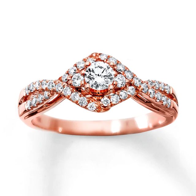 Previously Owned Diamond Engagement Ring 1/2 ct tw Round-cut 10K Rose Gold