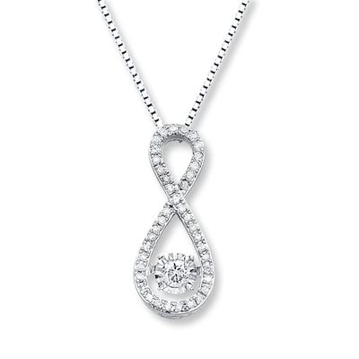 Previously Owned Unstoppable Love 1/5 ct tw Necklace 10K White Gold