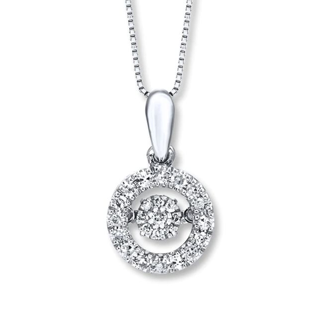 Previously Owned Unstoppable Love Diamond Necklace 1/5 ct tw Sterling Silver 18"