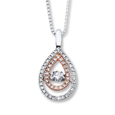 Previously Owned Unstoppable Love Diamond Necklace 3/8 ct tw 10K Two-Tone Gold