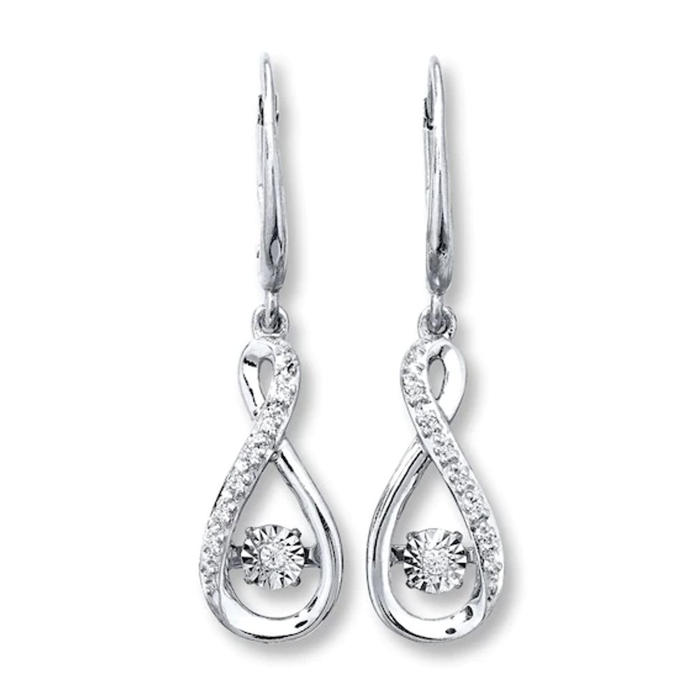 Previously Owned Earrings 1/10 ct tw Diamonds Sterling Silver