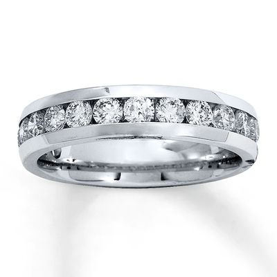 Previously Owned Diamond Anniversary Ring 1 ct tw Round-cut 14K White Gold - Size 5.5