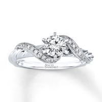 Previously Owned Angel Sanchez Ring 1/2 ct tw Round-cut Diamonds 14K White Gold