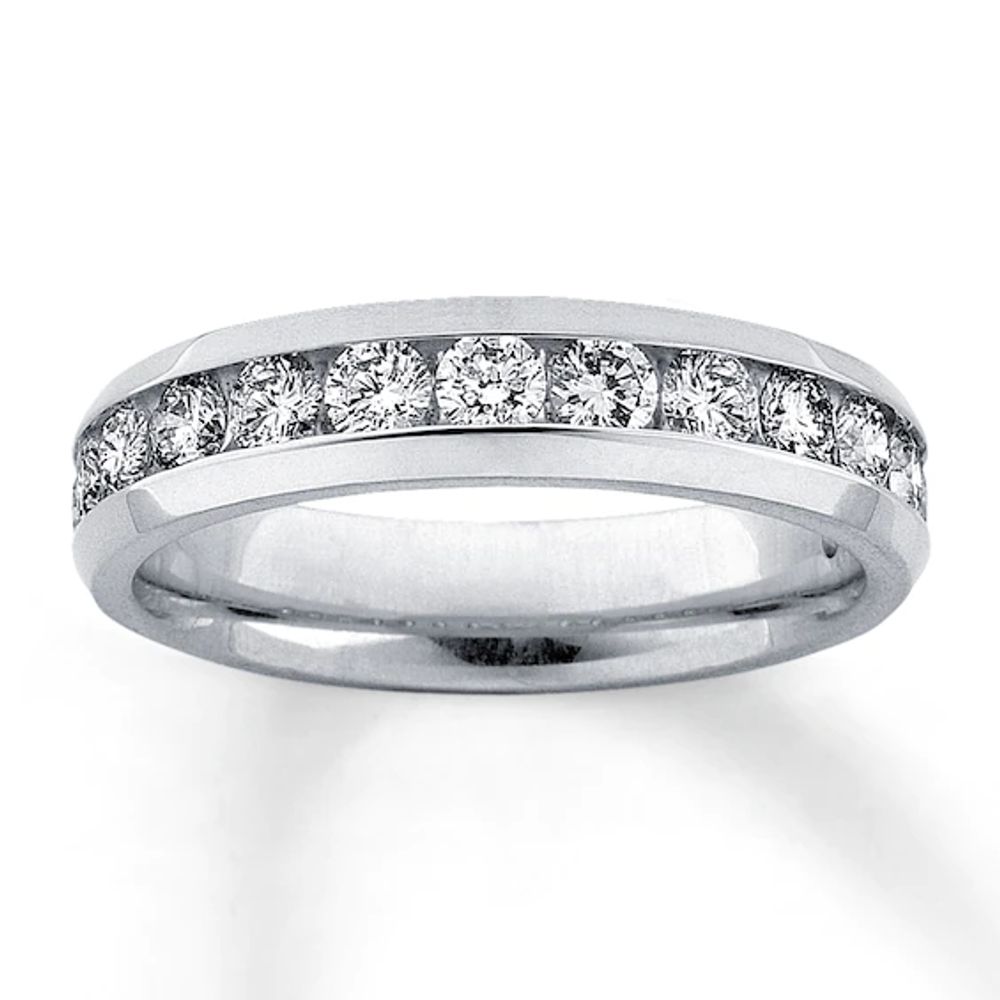 Kay Outlet Diamond Wedding Band 1 ct tw Round-cut 14K White Gold