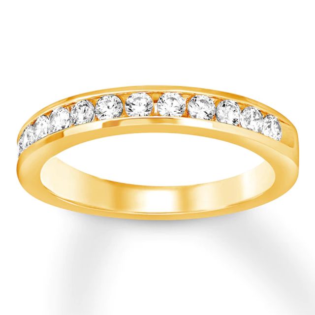 Previously Owned Diamond Anniversary Band 1/2 ct tw Round-cut 10K Yellow Gold - Size 9.5