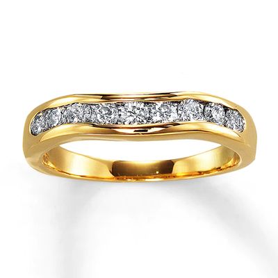 Previously Owned Diamond Enhancer Ring 1/2 ct tw Round-cut 14K Yellow Gold - Size 10.5