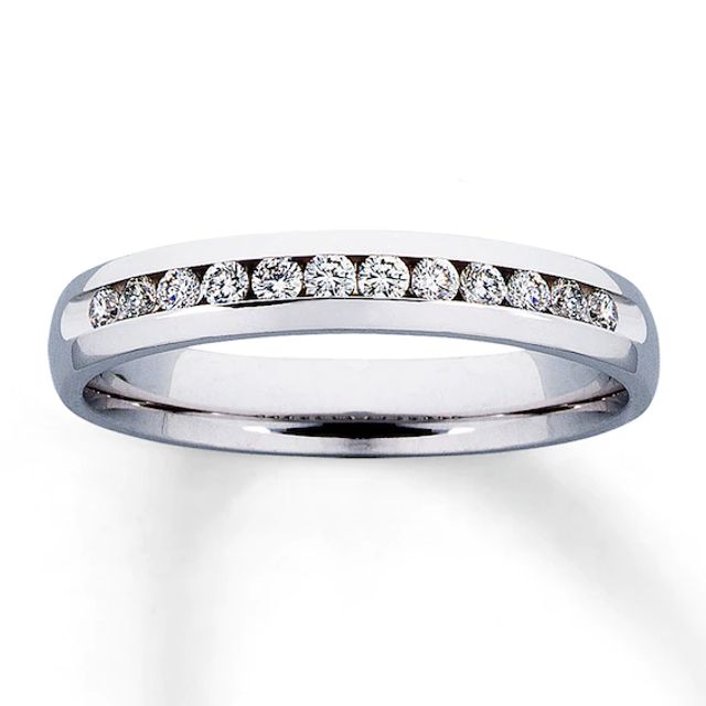 Previously Owned Diamond Anniversary Band 1/4 ct tw Round-cut 14K White Gold - Size 13.25