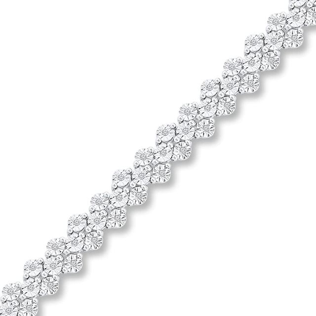 Previously Owned Diamond Bracelet 1/3 ct tw Round-cut Sterling Silver 7.25"