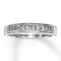 Previously Owned Diamond Band 3/4 ct tw Princess-cut 14K White Gold - Size 10