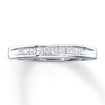 Previously Owned Diamond Wedding Band 1/4 ct tw Princess-cut 14K White Gold - Size 11