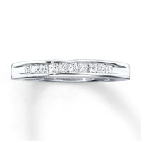 Previously Owned Diamond Wedding Band 1/4 ct tw Princess-cut 14K White Gold