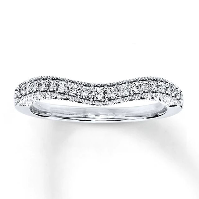 Previously Owned Diamond Wedding Band 1/5 ct tw Round-cut 10K White Gold - Size 9.25