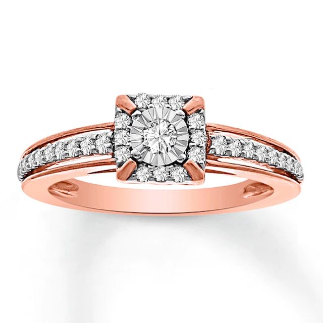 Previously Owned Diamond Ring 1/4 ct tw Round-cut 10K Rose Gold - Size 4