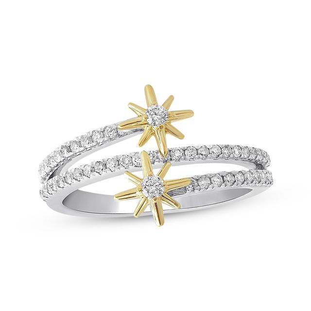 Previously Owned Diamond Star Ring 1/3 ct tw Round-cut Sterling Silver & 10K Yellow Gold