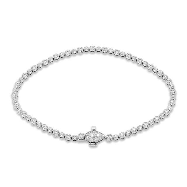 Kay Forever Connected Diamond Necklace 1/4 ct tw Pear & Round-Cut 10K White  Gold 18