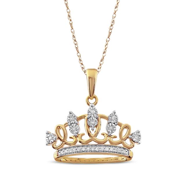 Previously Owned Diamond Tiara Necklace 1/15 ct tw Round-cut 10K Yellow Gold