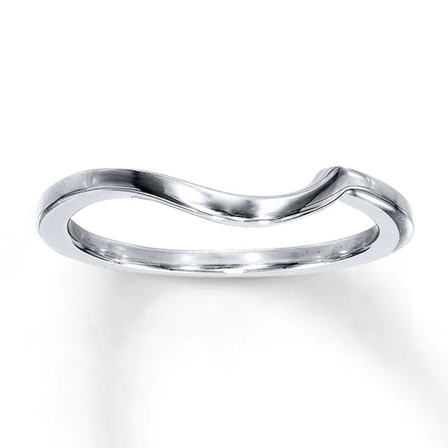 Contoured Wedding Band 14K White Gold