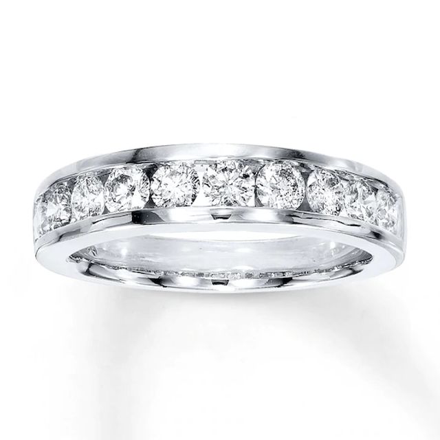 Diamond Wedding Band 7/8 ct tw Round-cut 14K White Gold