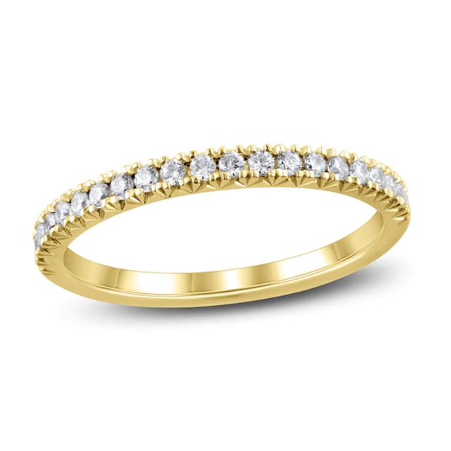 Diamond Wedding Band 1/4 ct tw Round-cut 14K Yellow Gold