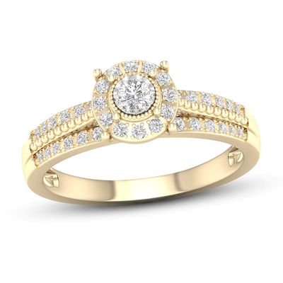 Adore Diamond Engagement Ring 1/4 ct tw Round-cut 10K Yellow Gold