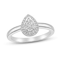 Diamond Promise Ring 1/5 ct tw Round 10K White Gold