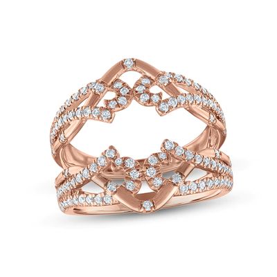 Diamond Enhancer Ring 5/8 ct tw Round-cut 14K Rose Gold