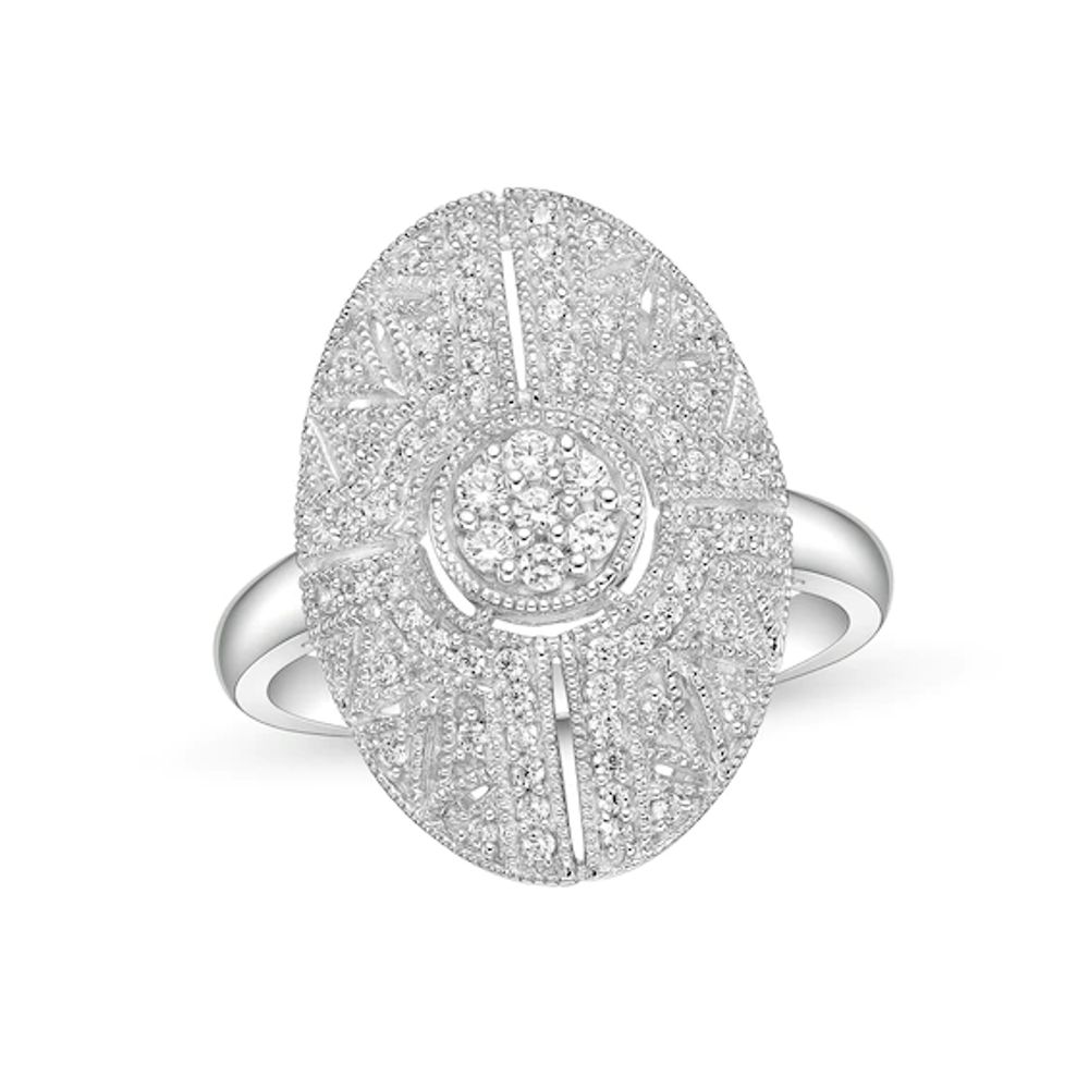 Diamond Ring 1/3 ct tw Round-cut Sterling Silver