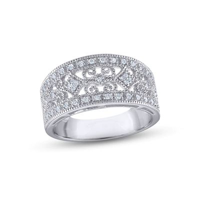 Diamond Ring 1/5 ct tw Round-cut Sterling Silver