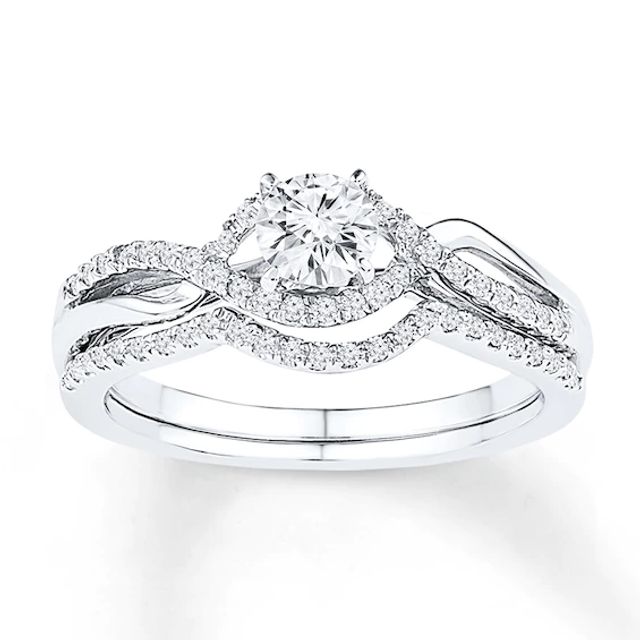 Diamond Bridal Set 3/8 carat tw 10K White Gold