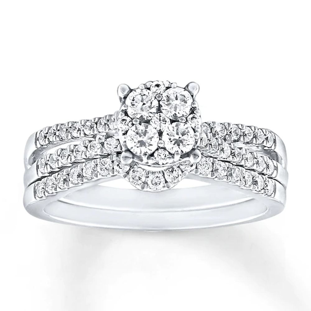 Diamond Bridal Set 3 ct tw 14K White Gold|Kay