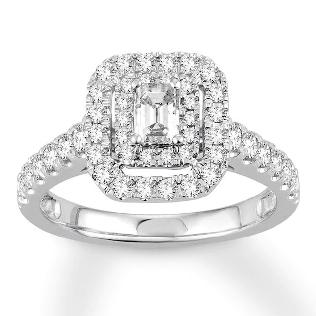 Emerald-Cut Diamond Engagement Ring 1 ct tw 14K White Gold