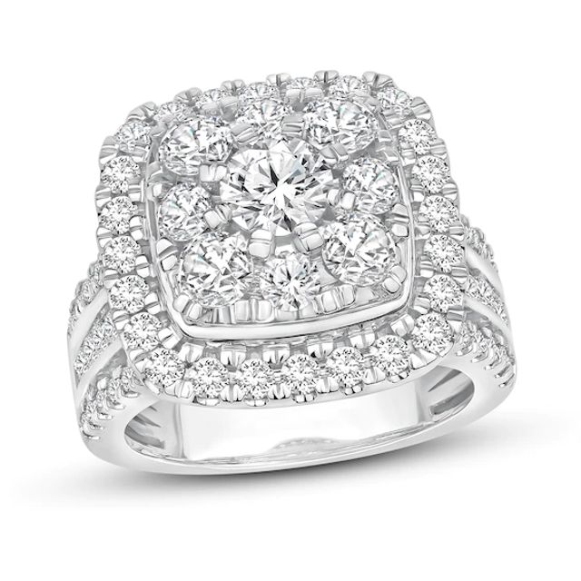 Diamond Engagement Ring 4 ct tw Round-cut 14K White Gold