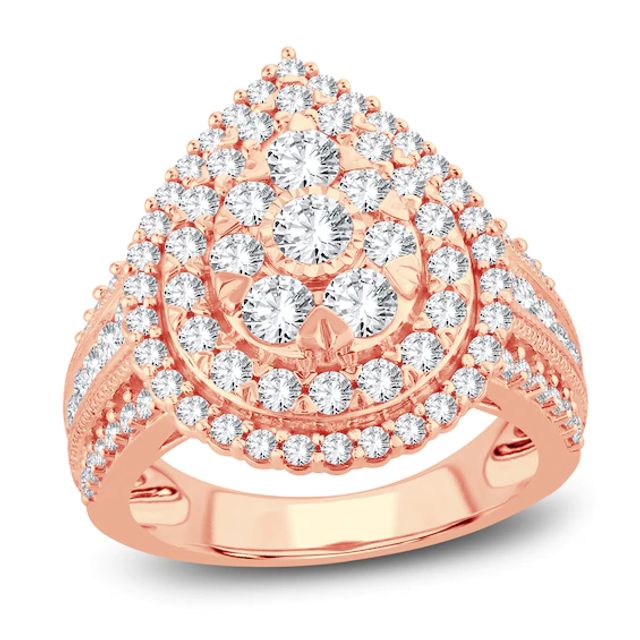 Adore Diamond Engagement Ring 2 ct tw Round-cut 10K Rose Gold