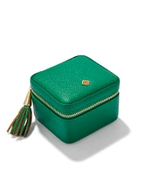 Small Zip Jewelry Case in Green