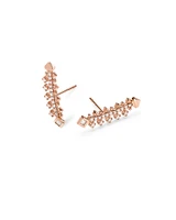 Indie 14k Rose Gold Earrings in White Diamond