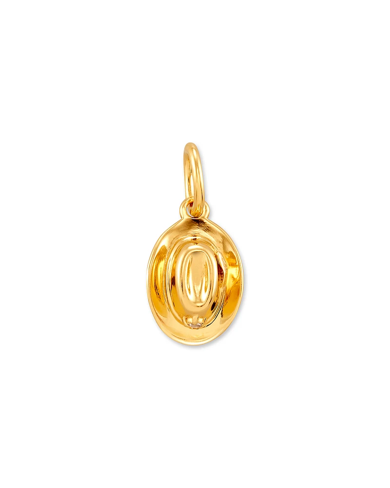 Cowboy Hat Charm in 18k Gold Vermeil