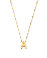 Letter A Pendant Necklace in Gold