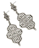 Renee Statement Earrings in Antique Silver