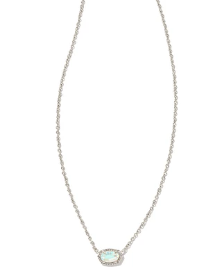 Emilie Silver Pendant Necklace in Ivory Mother-of-Pearl