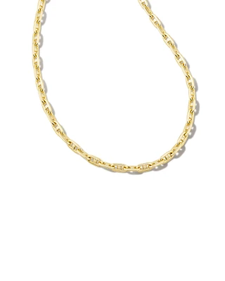 Bailey Gold Chain Necklace in White Mix