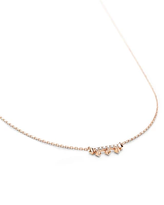 KATY NECKLACE 14K RSG WHITE DIAMOND