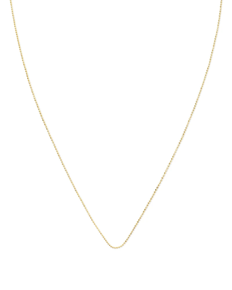 22 Inch Ball Chain Necklace in 18k Gold Vermeil